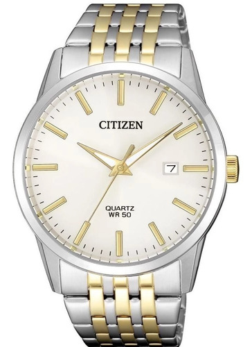 Relógio Citizen Masculino Quartz Prata/ Dourado  Tz20948s