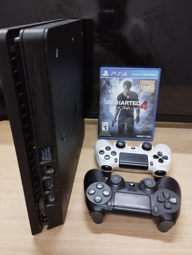 Sony Playstation 4 Slim Impecable Con 2 Controles + Juego