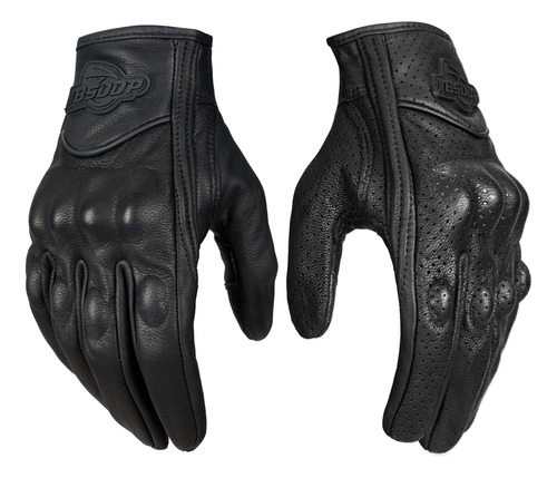 100% Piel De Cabra Guantes De Moto Para Pantallas Táctiles