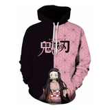 Sudaderas Demon Slayer Kamado Nezuko Chamarra Sin Cierre