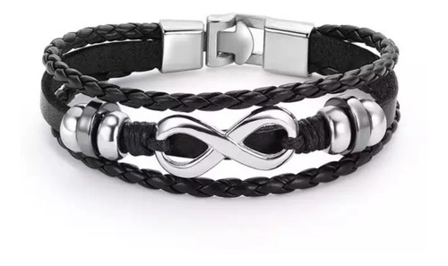 Pulsera De Cuero Infinito  Hombre - Mujer Incluye Caja!!