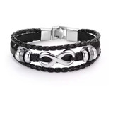 Pulsera De Cuero Infinito  Hombre - Mujer Incluye Caja!!