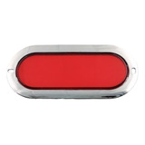 Plafón Ovalado Universal Led Gel Cob Rojo 12-24v