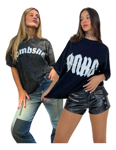 Pack Remerones Mujer Algodón Con Estampa Premium Oversize  