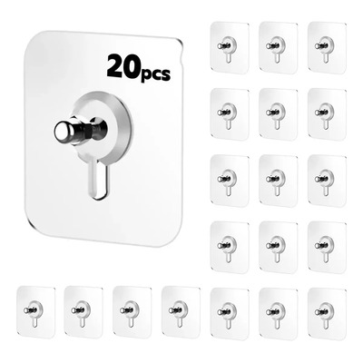 A20 Ganchos Adhesivos Acero Impermeables Sin Clavos De Pared