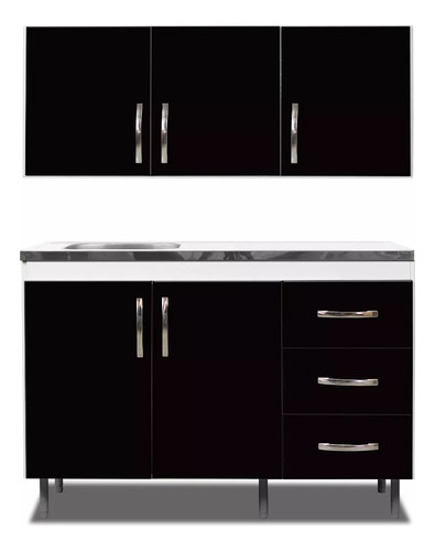 Combo De Cocina Bajo Mesada Y Alacena Ricchezze Arco 120cm