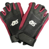 Guantes De Fitness Entrenamiento Crossfit Cuero Negro Bordo