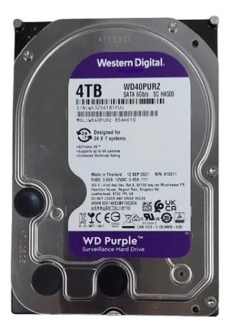 Hd Western Digital Wd Purple 4tb Surveillance Wd40purz - Usado