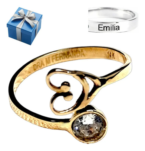 Anillo Graduacion Enfermeria Oro 10k +estuche +nombre +fecha