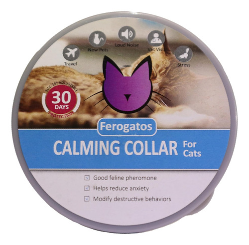 Collar Ajustable Feromonas Powerfull Gatos, Alivia Ansi...