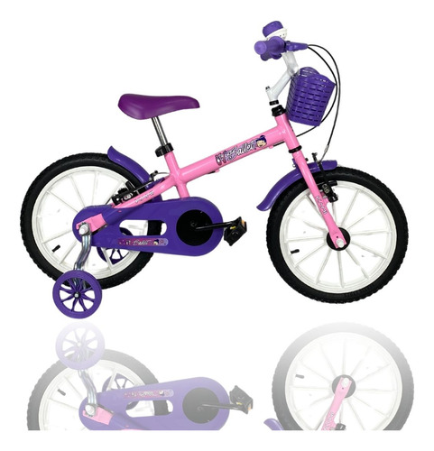 Bicicleta Infantil Aro 16 Kami Bale C/ Rodinhas 4 A 6 Anos
