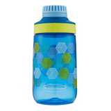 Botella Infantil Rubbermaid Tritan 414ml Hexagonos Azul