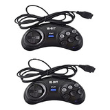 Controlador De Jogo De 2 Peças Para Sega Genesis Para 16 Bit