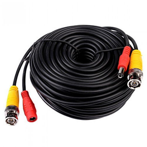 Cable 15mts Video Bnc + Alimentacion Energia Ideal Cctv