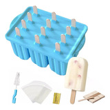 Silicona Helado Helado Paletas Maker 12 Cavidades Casero Pop