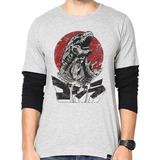 Camiseta Godzilla Anime Monstro Filme Godzila 100% Algodão
