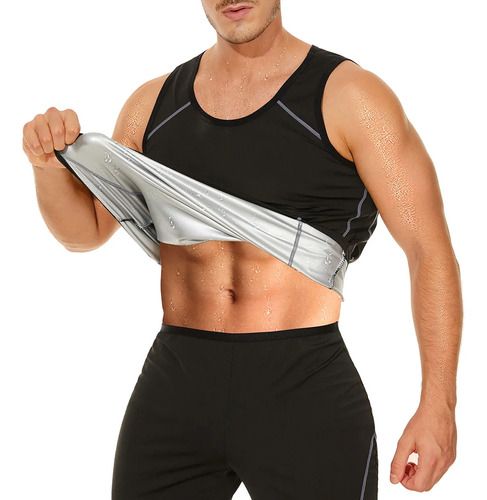 Sauna Chaleco Hombre Faja Deportiva Fitness Adelgazante Gym | Meses sin interés