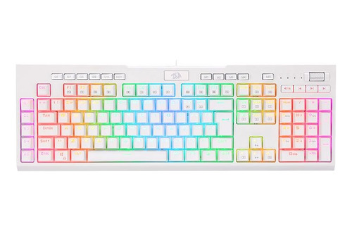 Teclado Optico Gamer Brahma Pro Rgb Branco Switch Vermelho