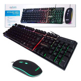 Kit Gamer Teclado Semi Mecanico Mouse Bkg550 Abnt2 Usb K5