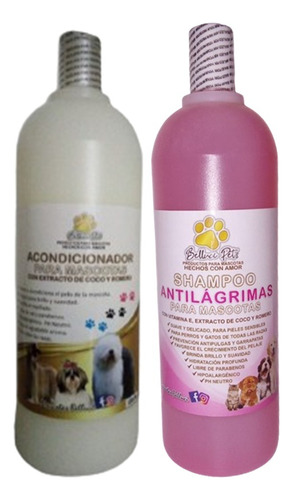 Shampo Para Mascota +acondicionador Combo Brillo Y Suavidad 