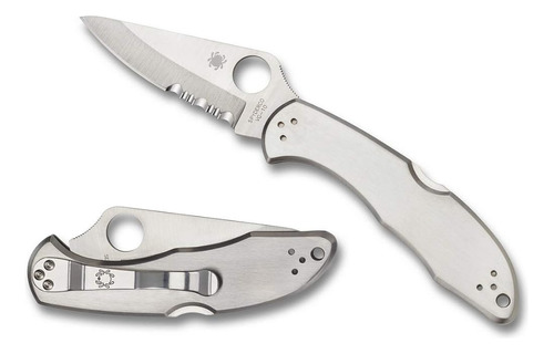 Spyderco Acero Inoxidable Delica 4 Lockback Combinationedge 