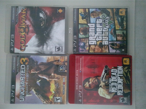 Jogos Ps3 Playstation 3 Lote Uncharted Mortal Kombat Gta 5