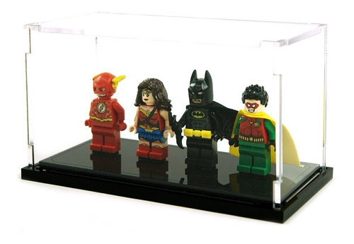 Exhibidor Acrílico Caja Lego Vitrina 4 Minifiguras Protector