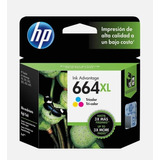 Cartucho De Tinta Original Hp 664xl Tricolor 