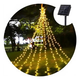 Luces Navidad Solar Led - Guirnalda Arbol Cascada - Decoraci