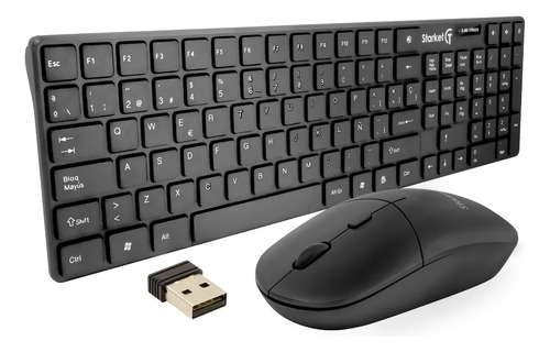 Kit De Teclado Y Mouse Inalambrico Starket Sk-002 Español