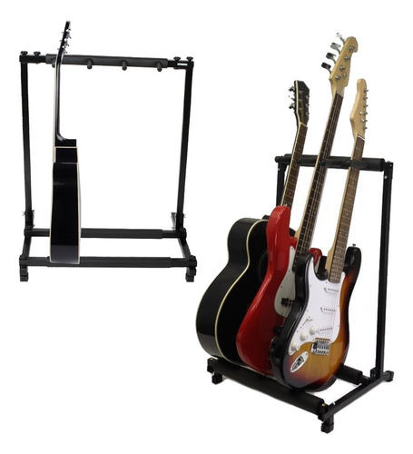 Suporte Estante Rack Chão P/ 5 Violão Guitarra Viola Baixo