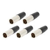 Xlr Plug 5pcs 4pin Conector Mini Cable De Micrófono Macho