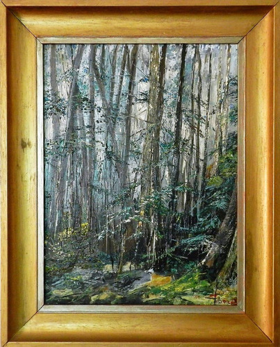 Cuadro Pintura Original Oleo: Bosque En Niebla - Iñaki Lega