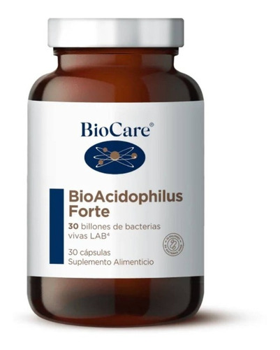 Biocare - Bioacidophilus Forte - 30 Billones, 30 Cápsulas