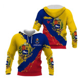 Sudadera Con Capucha De Venezuela Con Estampado 3d De Manga