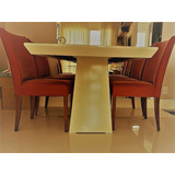 Mesa De Jantar Laqueada Em Branco 1,60x0,90m Com 4 Cadeiras 