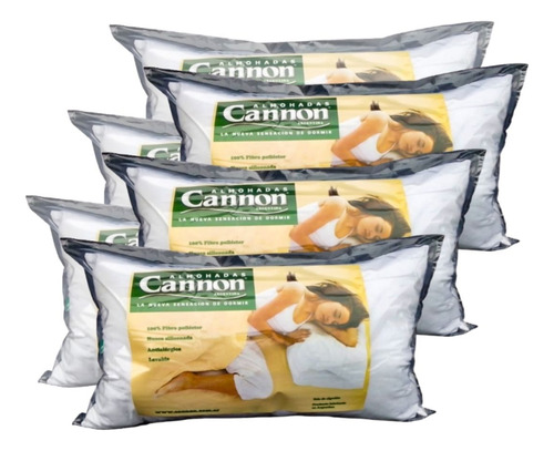 Almohadas Cannon Vellón Originales, Pack De 6! 