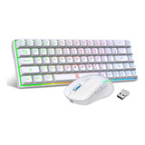 Snpurdiri Combo De Teclado Y Mouse Inalambricos 60% Para Jue