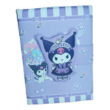 Libreta Kuromi  112 Hojas Con Diseño Tapa Acolchada 18x12 Cm