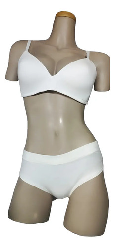 Coordinado Bra Sin Varilla Copa Preformada Y Panty Skiny