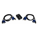 Chaveador Kvm Usb Switch 2 Portas 2pcs Vga/kit C/2 Cabos Kvm