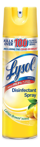 Lysol Desinfectante Con Olor A Brisa De Limón En Aerosol