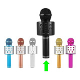 Microfone Bluetooth Sem Fio Karaokê Youtuber Preto Reporter