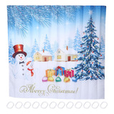 Baño Impermeable Con Estampado Navideño De 200 X 180 Cm