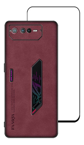 Capa Para Asus Rog Phone 6 Pro Suede Velour Com Filme De Vid