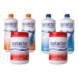 Kit 2nataclor Granulado 90%x1kg + Alguicida2 + Clarificador2