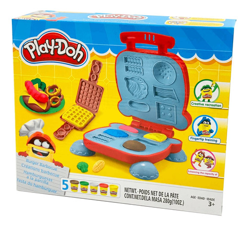 Play Doh Parrilla Sanduchera Juego Plastilinas Accesorios