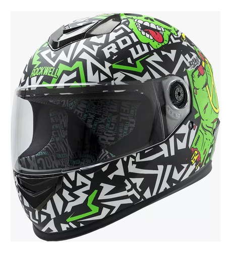 Casco Para Moto Rockwell R929 Zombie Spot