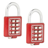 2 Candados De Combinación Digital Lock® Compacto 4 Dígitos