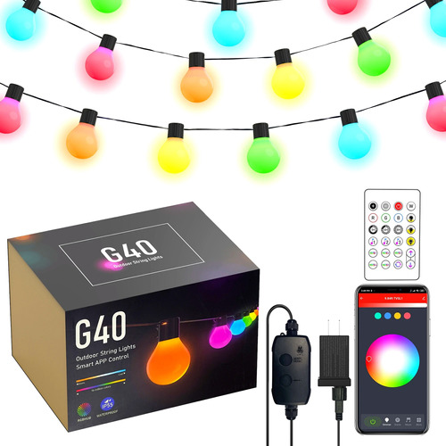 Serie Led 25 Focos Vintage G40 15 Metros App Móvil Rgb